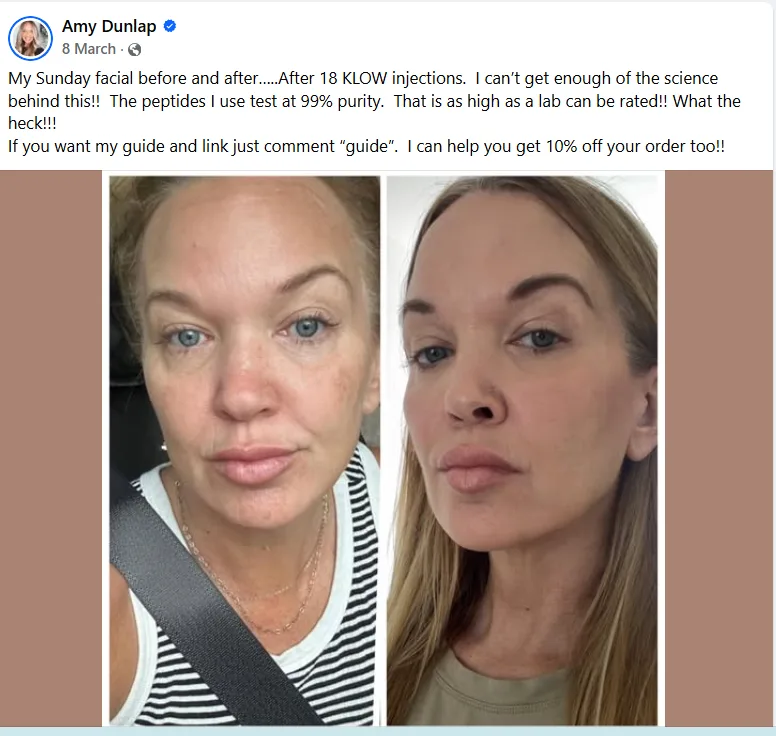 KLOW Peptide Before and After: Healing, Recovery & Skin Regeneration  Timeline